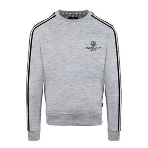 Aquascutum Mens London Double Stripe Sweatshirt / Gray